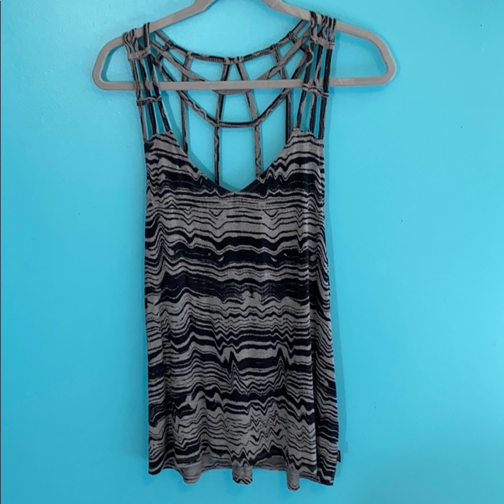 Gray and Black Tank